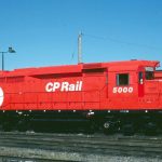 CP GP30 5000 poses  in a freshly applied A8M repaint in 1982.