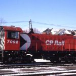 CP MLW S-2 7092 helps demonstrate the cab-end view of the A8Mh paint scheme.